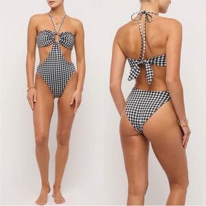 Mara Hoffman Blanca Halter One-Piece Swimsuit Size XL NEW